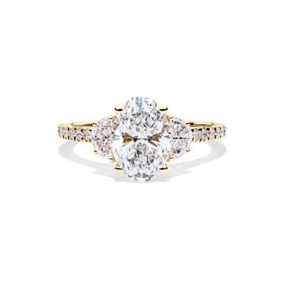 Luna Lab Grown Diamond Engagement Ring in 18K Yellow Gold (2 3/4 ct. tw.)