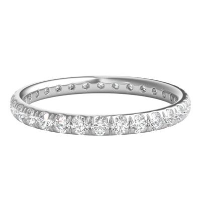 Diamond Wedding Band with Eternity Setting in 14K White Gold (1 ct. tw.)