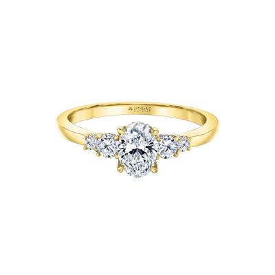 Oval-Shaped Diamond Engagement Ring in 14K Yellow Gold (1 ct. tw.)