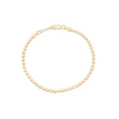 Flat Bead Bracelet in Vermeil