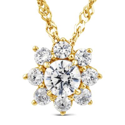 Lab Grown Diamond Starburst Pendant in 14K Yellow Gold (3/4 ct. tw.)