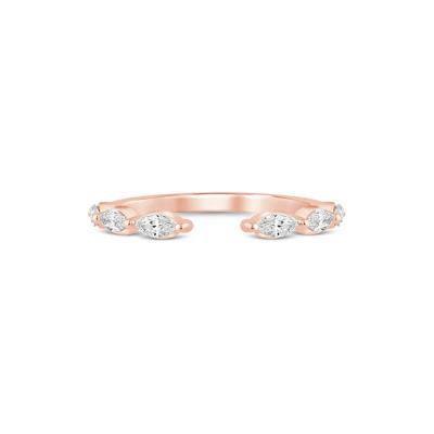 Lab Grown Diamond Open Stack Anniversary Band in 14K Rose Gold (3/8 ct. tw.)