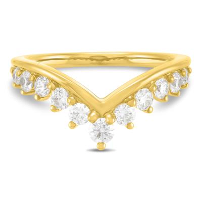 Lab Grown Diamond Contour Band in 14K Yellow Gold (5/8 ct. tw.)