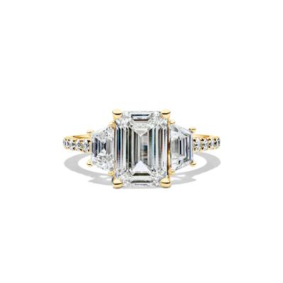 Jane Lab Grown Diamond Emerald-Cut Engagement Ring in 18K Yellow Gold (4 1/2 ct. tw.)