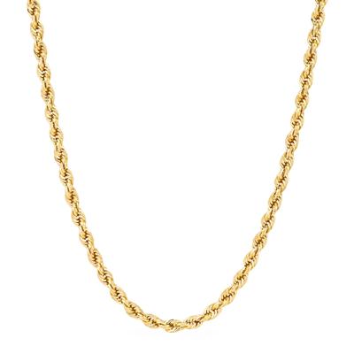 Solid Rope Chain in 14K Yellow Gold, 26"
