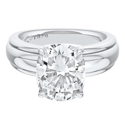 Maeve Lab Grown Diamond Elongated Cushion Engagement Ring in 14K White Gold (4 ct. tw.)