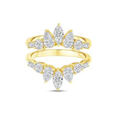 Lab Grown Diamond Contour Insert Ring in 14K Yellow Gold (1 3/4 ct. tw.)
