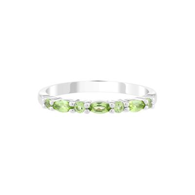 Peridot Stack Ring in Sterling Silver