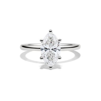 Lab Grown Diamond Solitaire Marquise Engagement Ring in 14K White Gold (2 ct.)