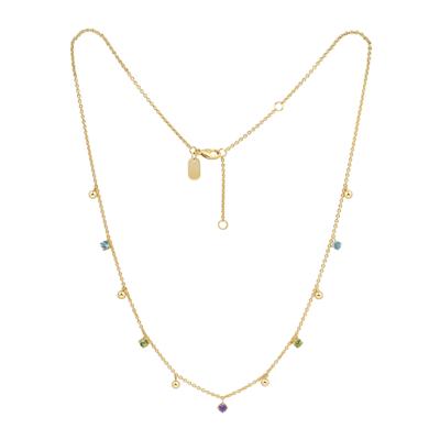 Gemstone Dangle Necklace in Vermeil