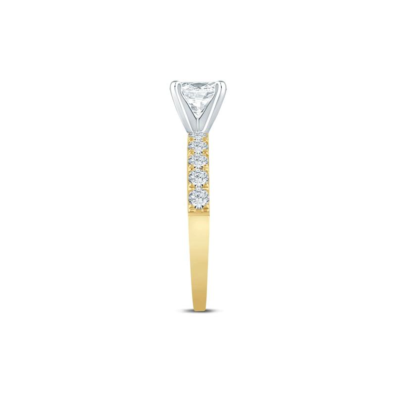 Diamond Semi-Mount Engagement Ring in 14K White and Yellow Gold &#40;1/2 ct. tw.&#41; &#40;Setting Only&#41; – Image 5 of 6