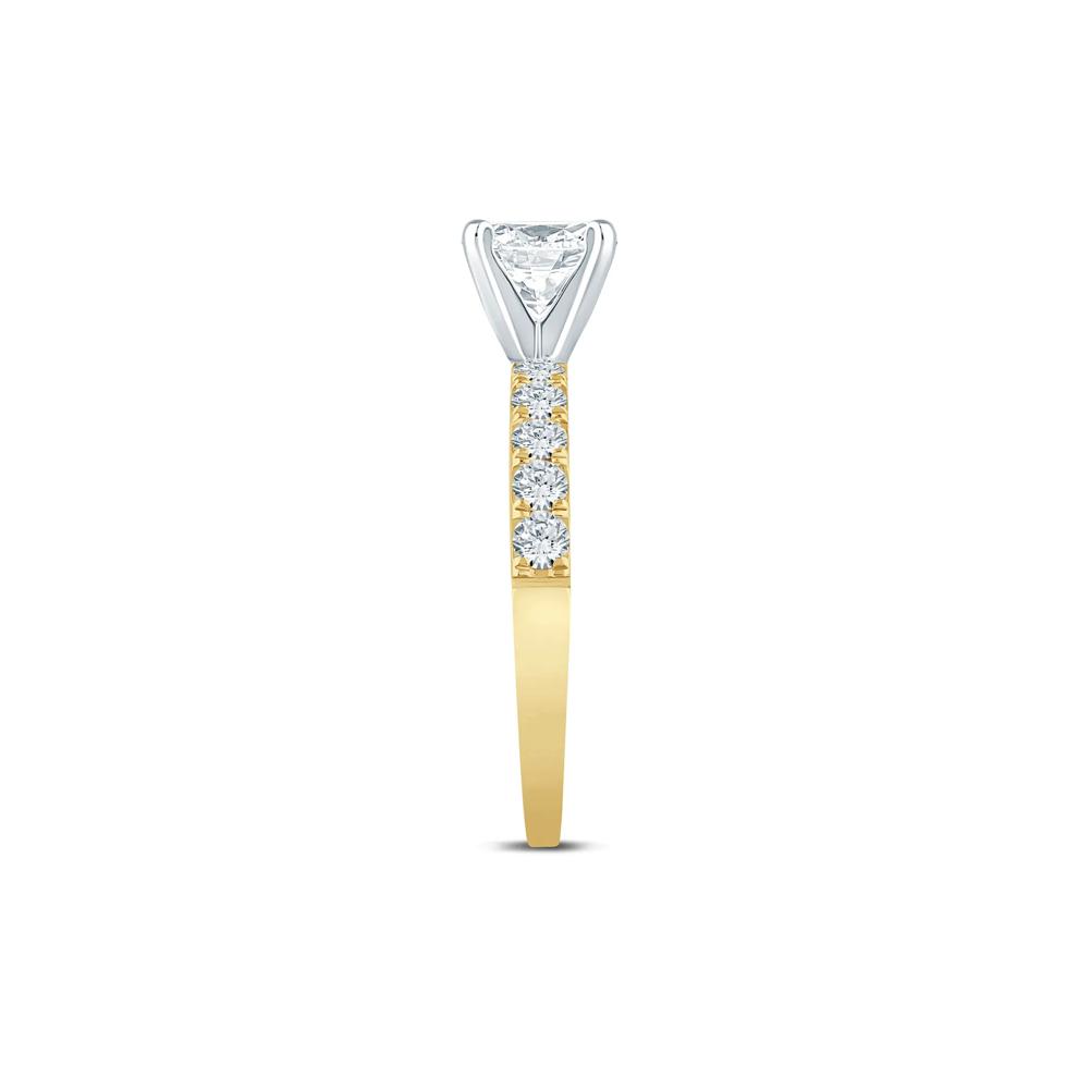 Diamond Semi-Mount Engagement Ring in 14K White and Yellow Gold (1/2 ct. tw.) (Setting Only) – Image 5 of 6