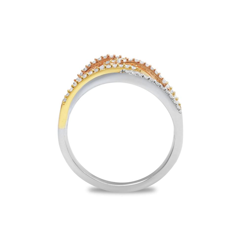 Diamond Flyover Ring in 10K White, Yellow and Rose Gold (1/3 ct. tw.) – Image 2 of 4