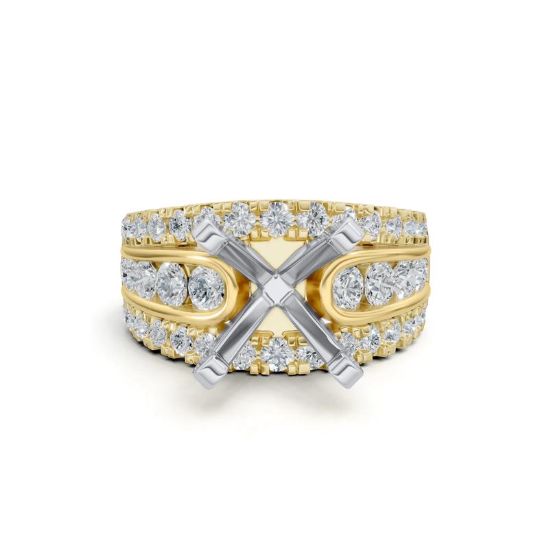 Lab Grown Diamond Semi-Mount Engagement Ring in 14K Yellow Gold &#40;1 1/2 CT. TW.&#41; – Image 2 of 6