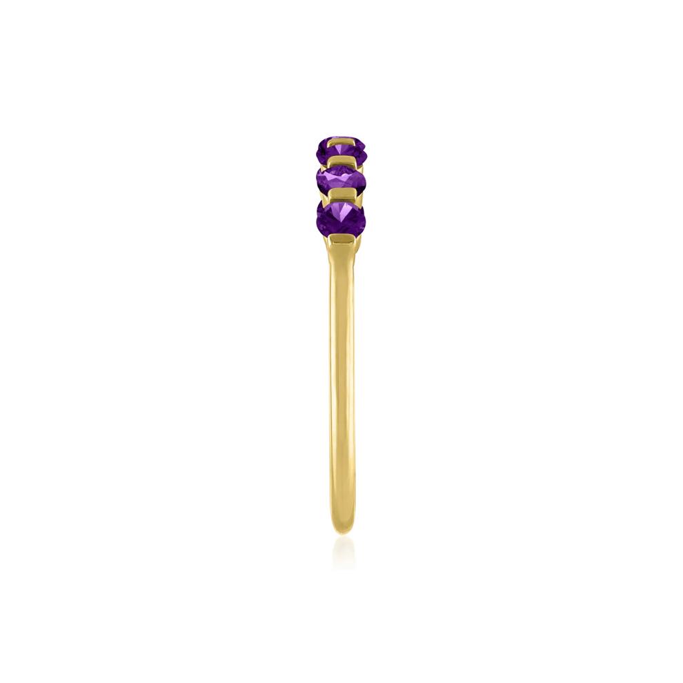 Amethyst Shared-Prong Band in 10K Yellow Gold – Image 3 of 3