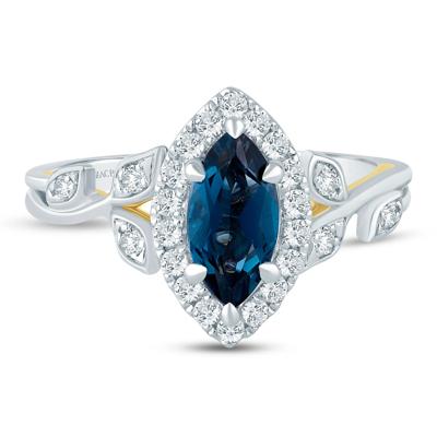 Bailey London Blue Topaz and Lab Grown Diamond Engagement Ring in 14K Gold (1/3 ct. tw.)