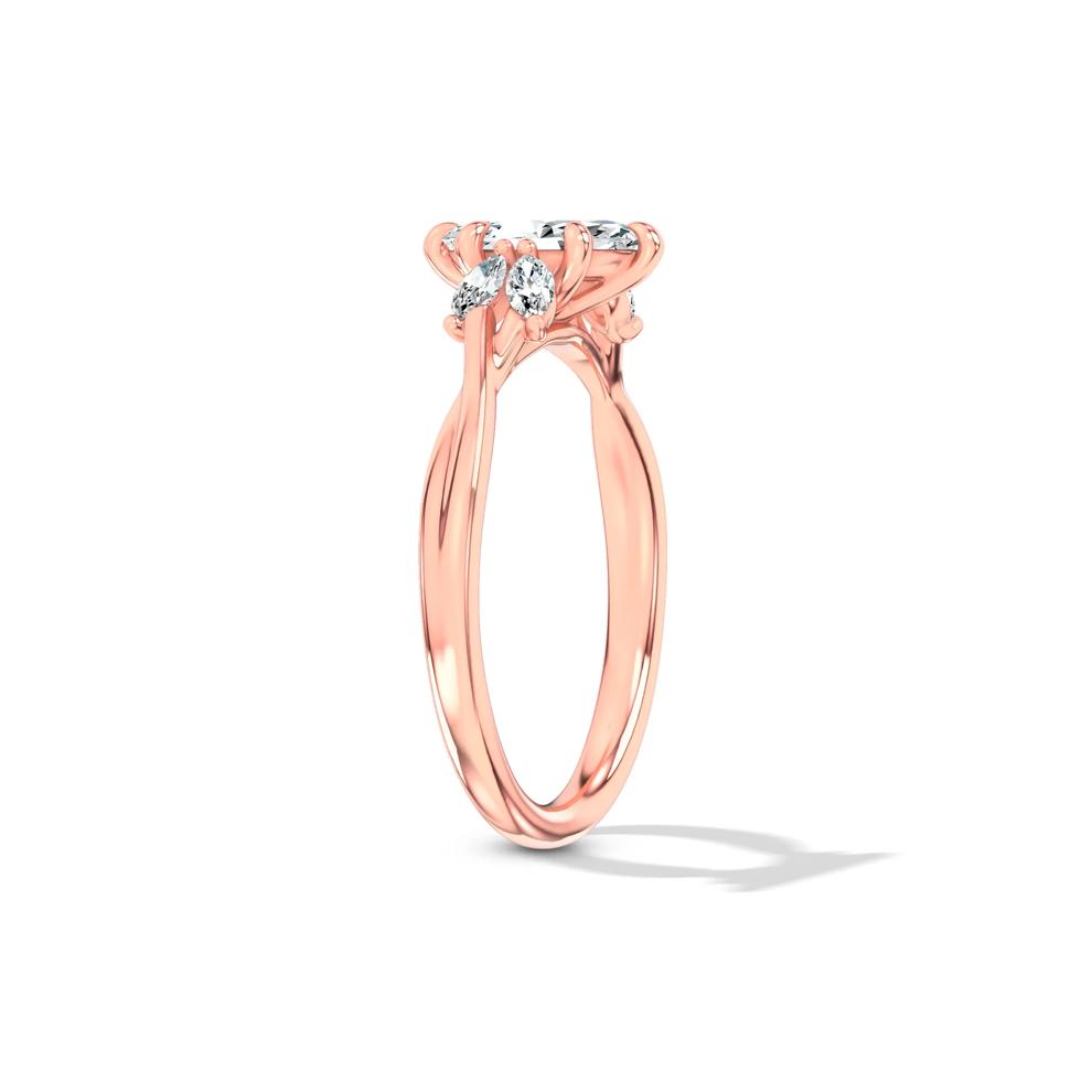 Diamond Marquise Twist-Shank Engagement Ring in 14K Rose Gold (5/8 ct. tw.) – Image 3 of 4