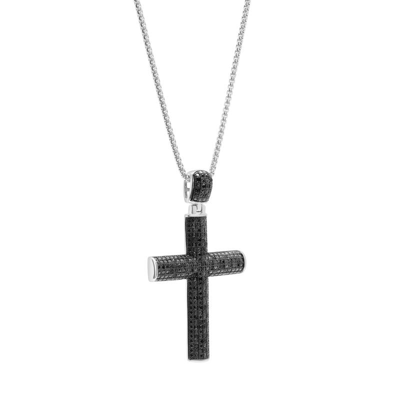 Black Diamond Cross Pendant in Sterling Silver &#40;1/2 ct. tw.&#41; – Image 2 of 4