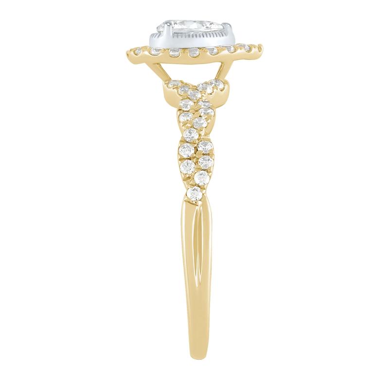 Pear-Shaped Diamond Engagement Ring in 10K Yellow Gold &#40;1/2 ct. tw.&#41; – Image 3 of 3