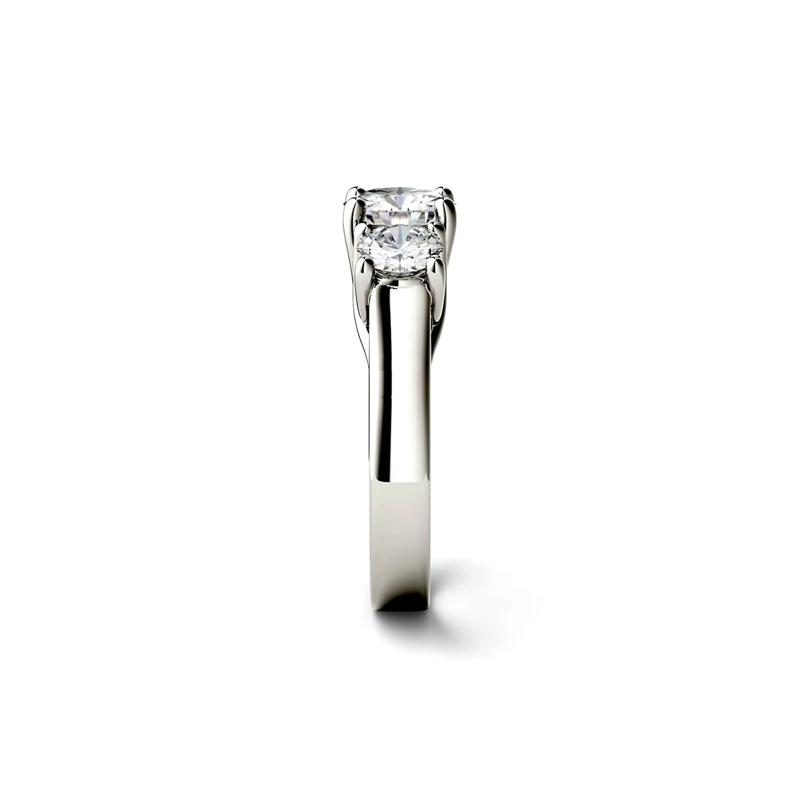 Three-Stone Moissanite Ring 14K White Gold &#40;2 ct. dew&#41; – Image 3 of 3