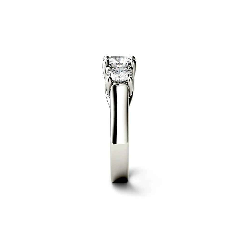 Three-Stone Moissanite Ring 14K White Gold (2 ct. dew) – Image 3 of 3