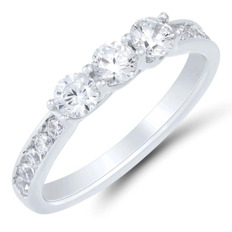 Lab Grown Diamond Bridal Set in 14K White Gold (3 ct. tw.) – Image 5 of 7