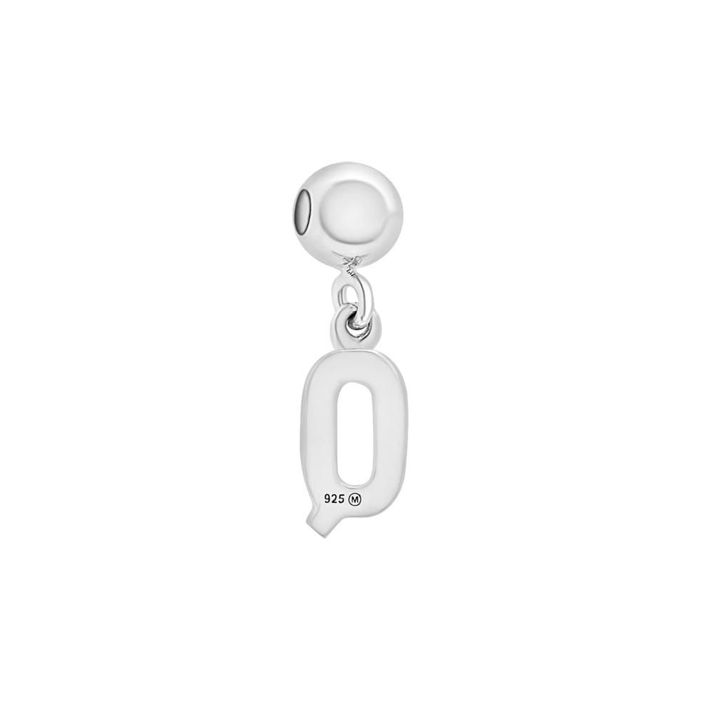 Diamond Accent Q Initial Bead Charm in Sterling Silver – Image 3 of 3