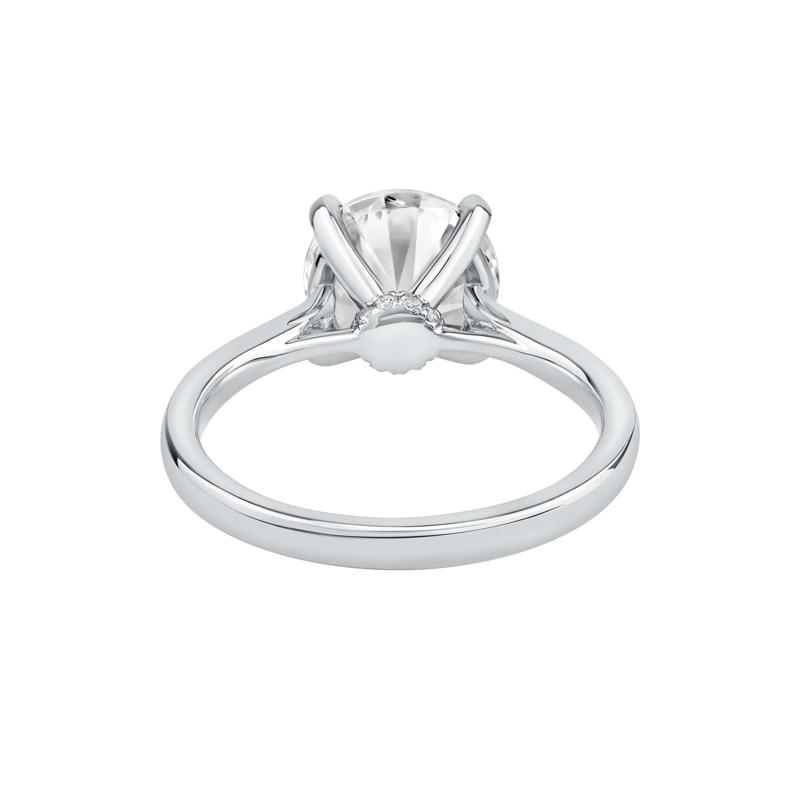 Lab Grown Diamond Solitaire Engagement Ring in Platinum &#40;3 ct. tw.&#41; – Image 5 of 5