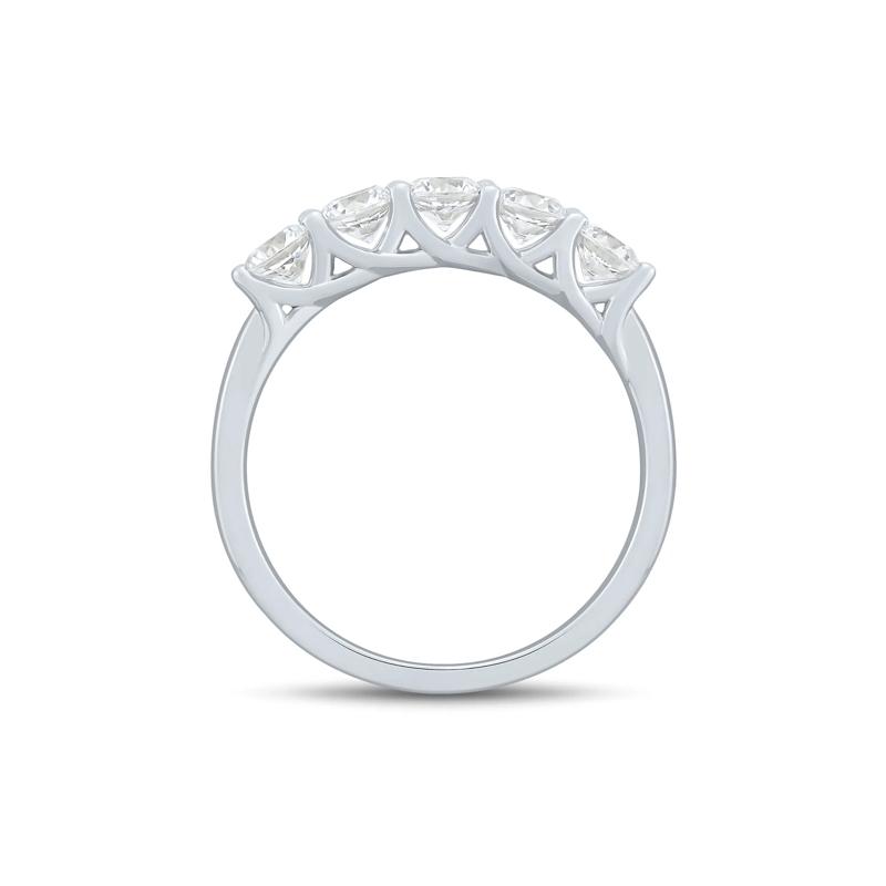 Five-Stone Diamond Anniversary Band in 10K White Gold &#40;1 ct. tw.&#41; – Image 2 of 3