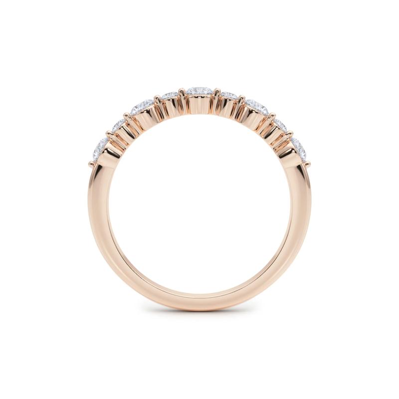Lab Grown Diamond Shared-Prong Anniversary Band in 14K Rose Gold &#40;1/2 ct. tw.&#41; – Image 2 of 6