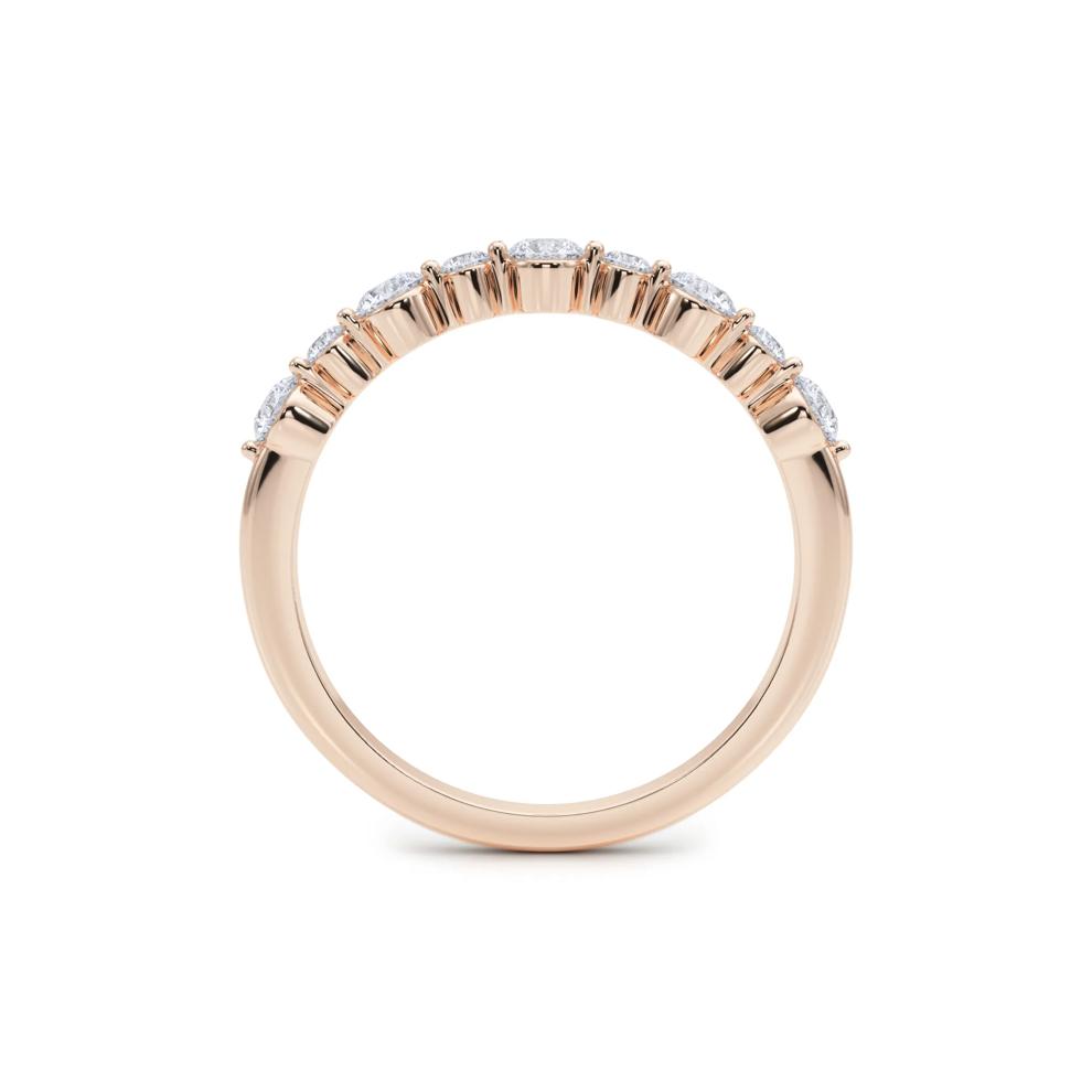 Lab Grown Diamond Shared-Prong Anniversary Band in 14K Rose Gold (1/2 ct. tw.) – Image 2 of 6