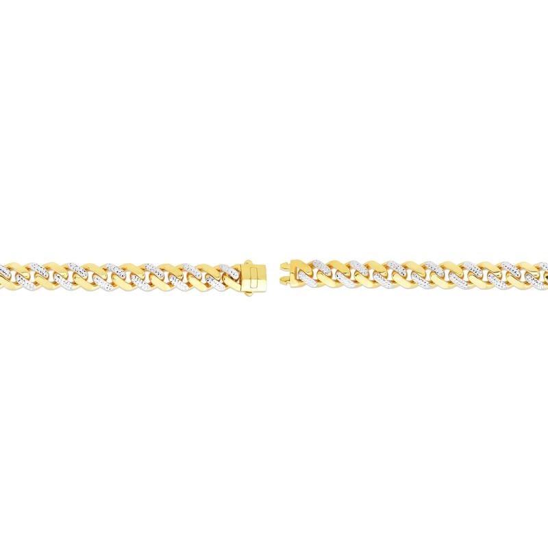 Semi-Solid Diamond-Cut Miami Cuban Bracelet in 14K Yellow Gold, 11.25MM, 8.5&rdquo; – Image 2 of 2