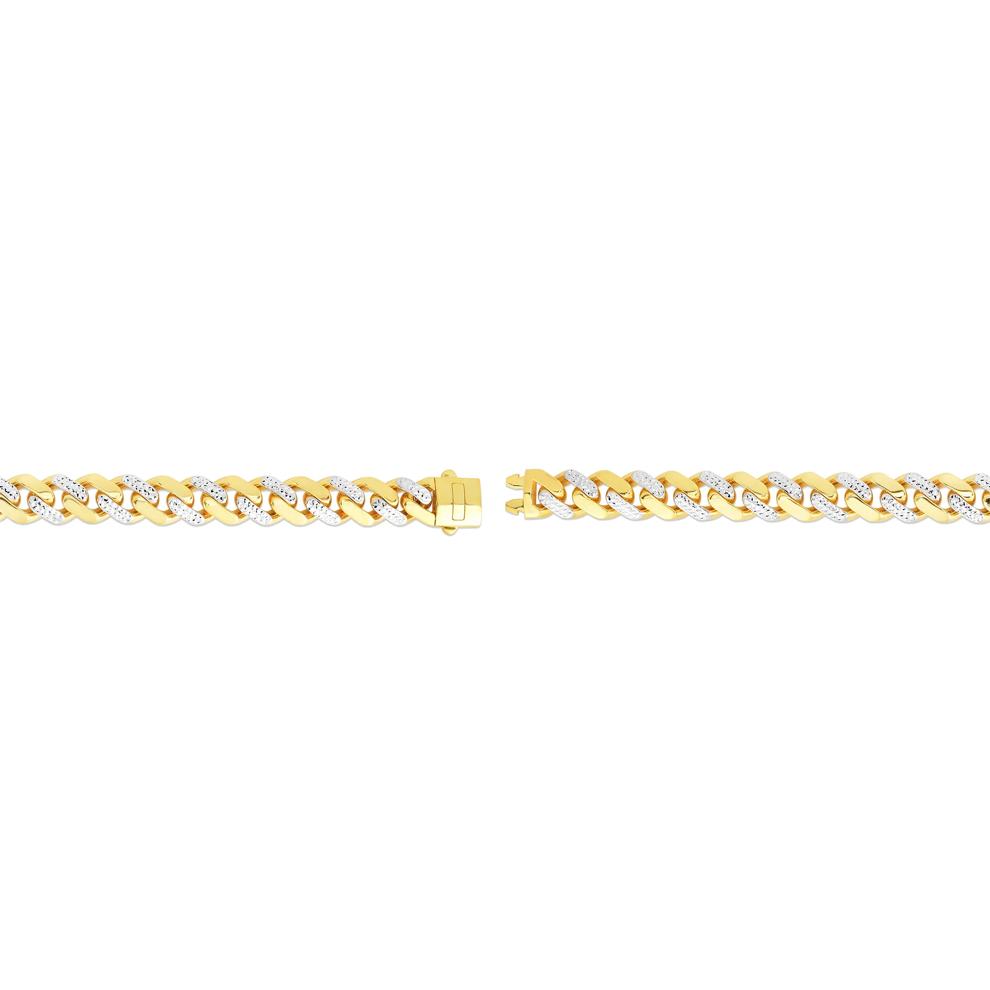 Semi-Solid Diamond-Cut Miami Cuban Bracelet in 14K Yellow Gold, 11.25MM, 8.5&rdquo; – Image 2 of 2