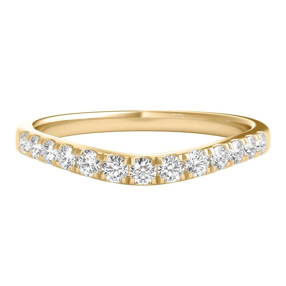 1/3 ct. tw. Diamond Contour Band in 14K Yellow Gold – Image 1 of 4