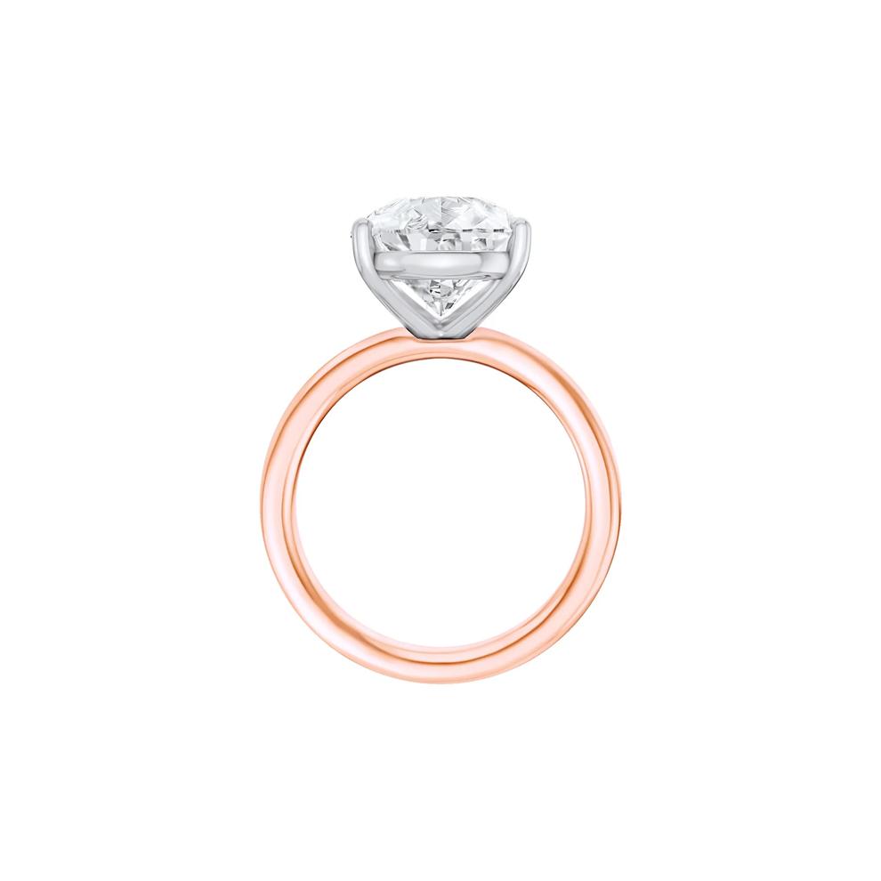 Lab Grown Diamond Pear-Shaped Solitaire Ring in 14K Rose &amp; White Gold (6 ct.) – Image 2 of 4