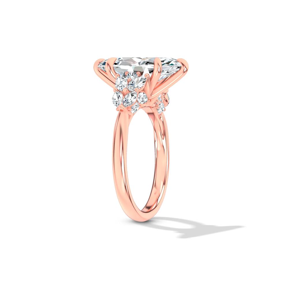 Lab Grown Diamond Marquise Center Engagement Ring in 14K Rose Gold (3 3/4 ct. tw.) – Image 3 of 4