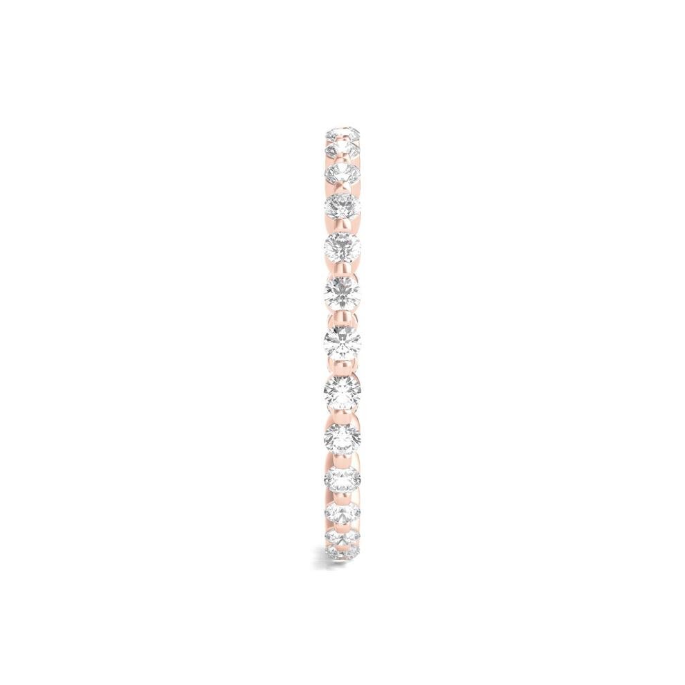 Round Brilliant-Cut Lab Grown Diamond Eternity Band in 14k Rose Gold (1/2 ct. tw.) – Image 3 of 3