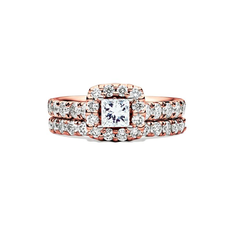 Diamond Bridal Set in 14K Rose Gold &#40;2 ct. tw.&#41; – Image 1 of 6