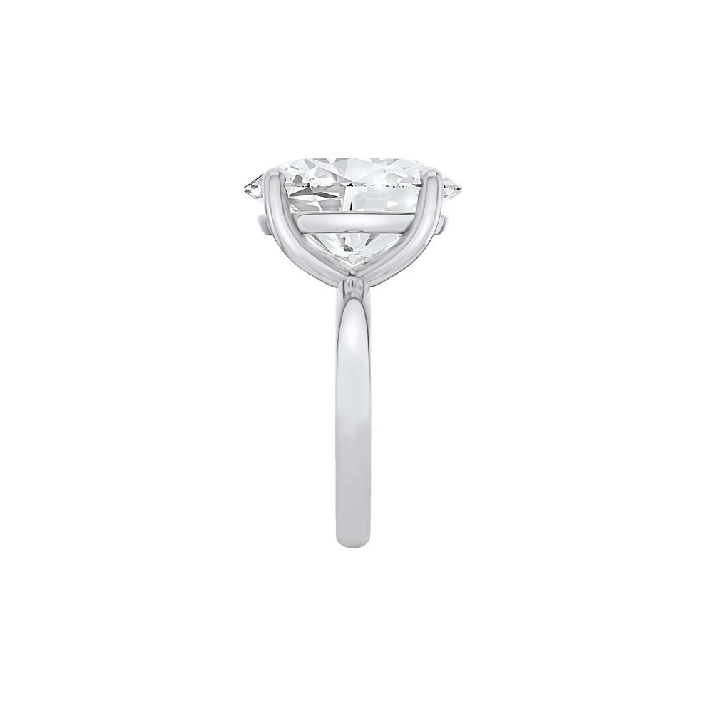 Lab Grown Diamond Oval Solitaire Ring in 14K White Gold (10 ct.) – Image 3 of 4