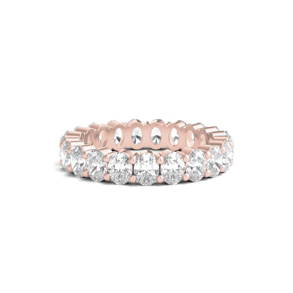 Oval-Shaped Diamond Wedding Band with Eternity Setting in 14K Rose Gold (3 ct. tw.) – Image 1 of 3