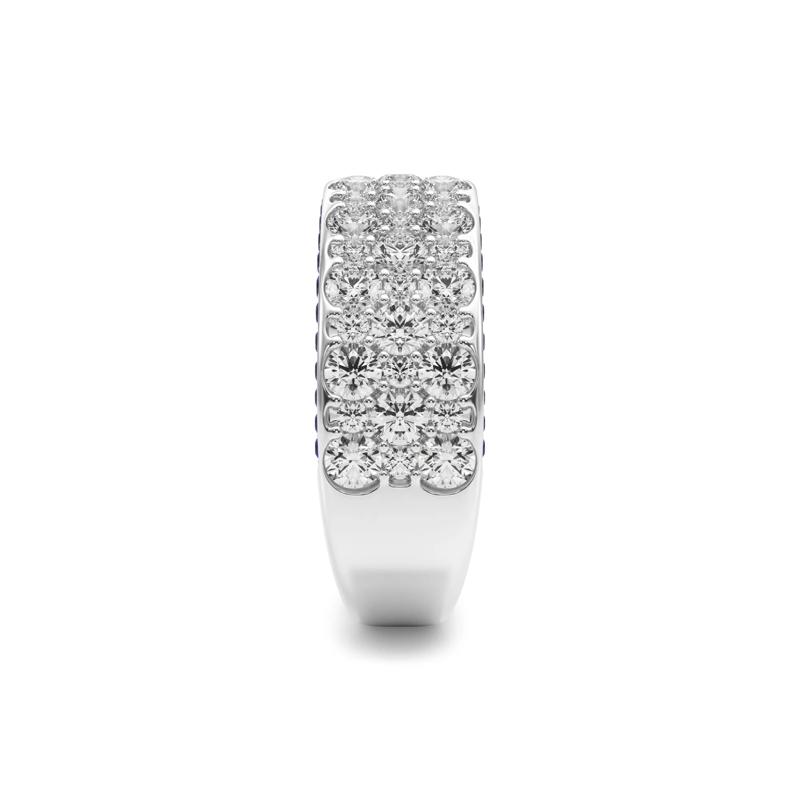 Diamond and Blue Sapphire Anniversary Band in 14K White Gold &#40;2 ct. tw.&#41; – Image 3 of 5