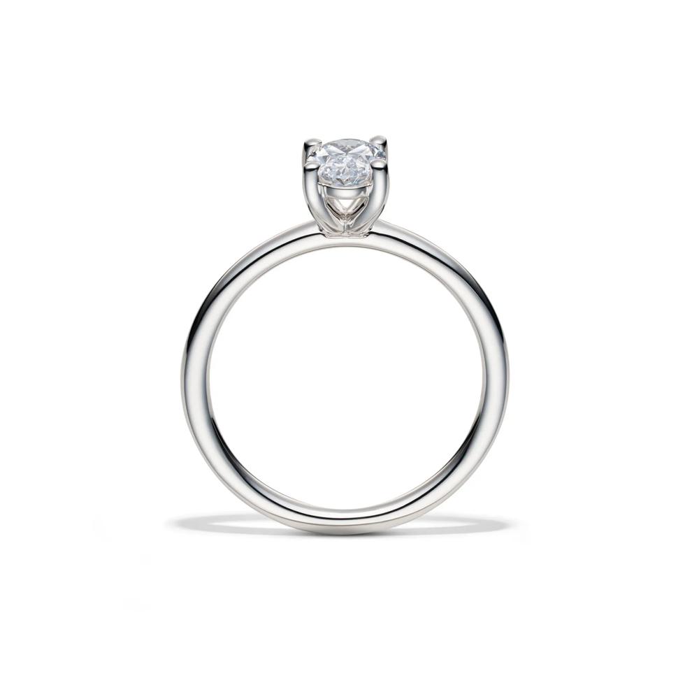 Lab Grown Diamond Oval Solitaire Engagement Ring in 14k White Gold (3/4 ct.) – Image 2 of 4