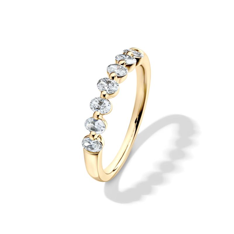 Lab Grown Diamond Seven-Stone Shared-Prong Band in 14K Yellow Gold &#40;1/2 ct. tw.&#41;  – Image 4 of 4