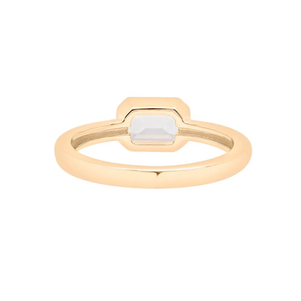 Aquamarine Emerald-Cut Cocktail Ring in Vermeil – Image 4 of 6