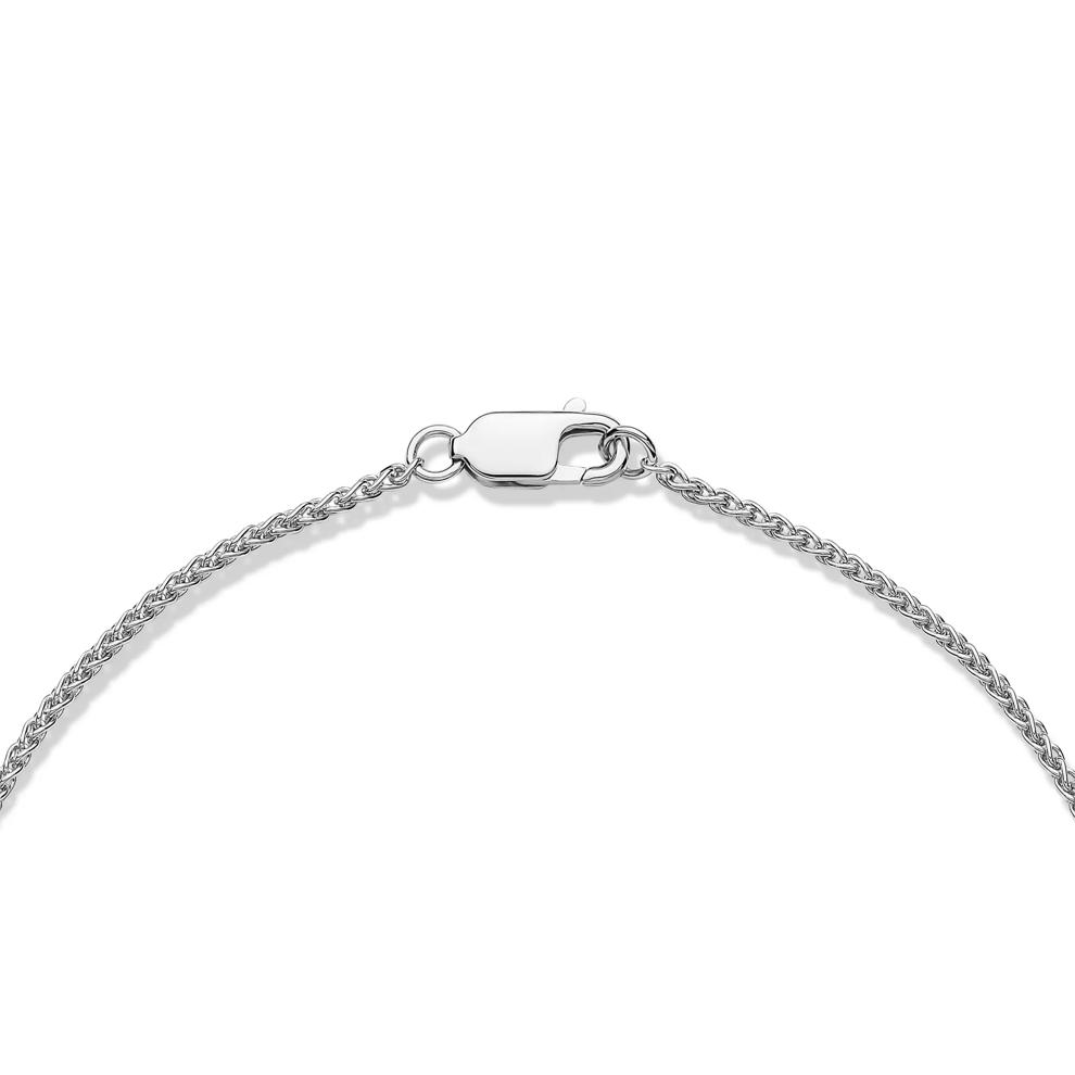 Lab-Created White Sapphire Graduated Frontal Necklace in Sterling Silver – Image 2 of 4