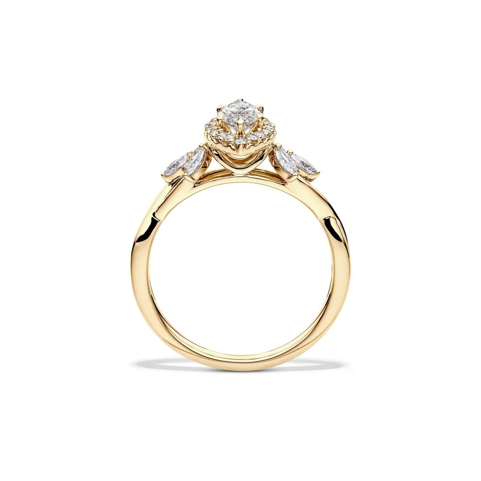 Diamond Marquise Halo Engagement Ring in 14K Yellow Gold (7/8 ct. tw.) – Image 2 of 4