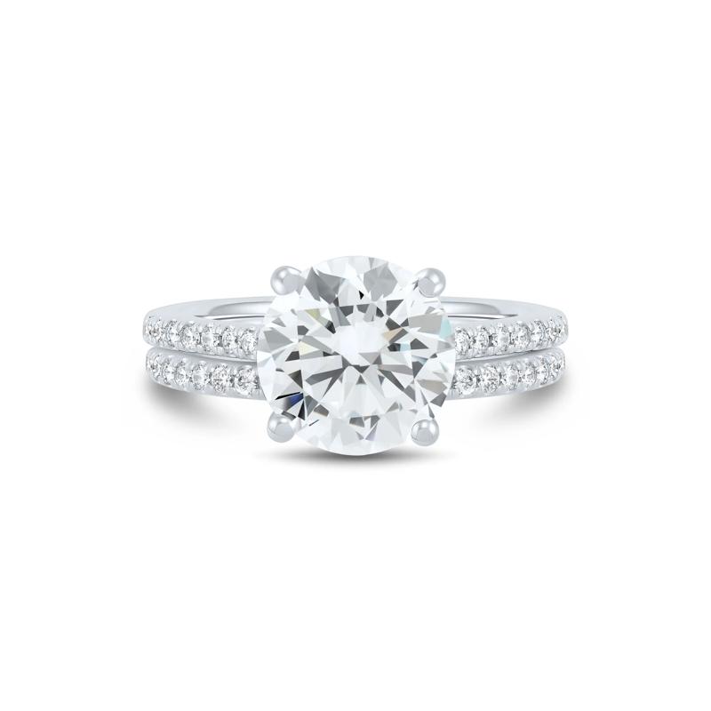 Lab Grown Diamond Engagement Set in 14K White Gold &#40;4 ct. tw.&#41; – Image 1 of 6