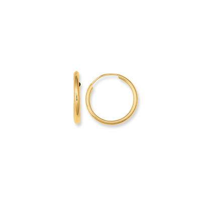 Endless Hoop Earrings in 10K Yellow Gold, 14MM