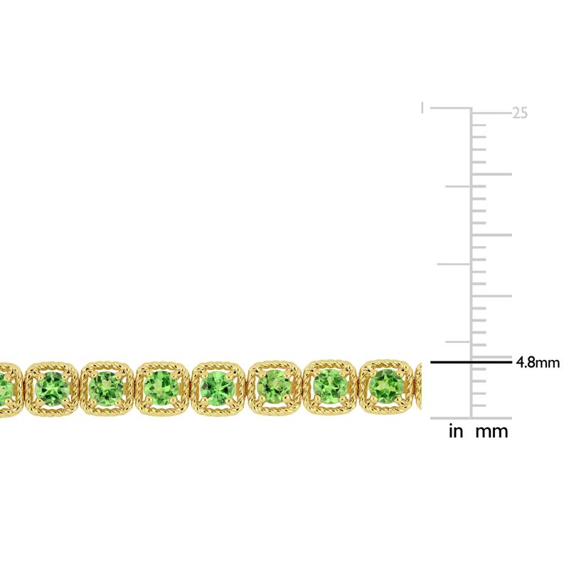 Green Tsavorite Bracelet in 14K Yellow Gold – Image 5 of 5