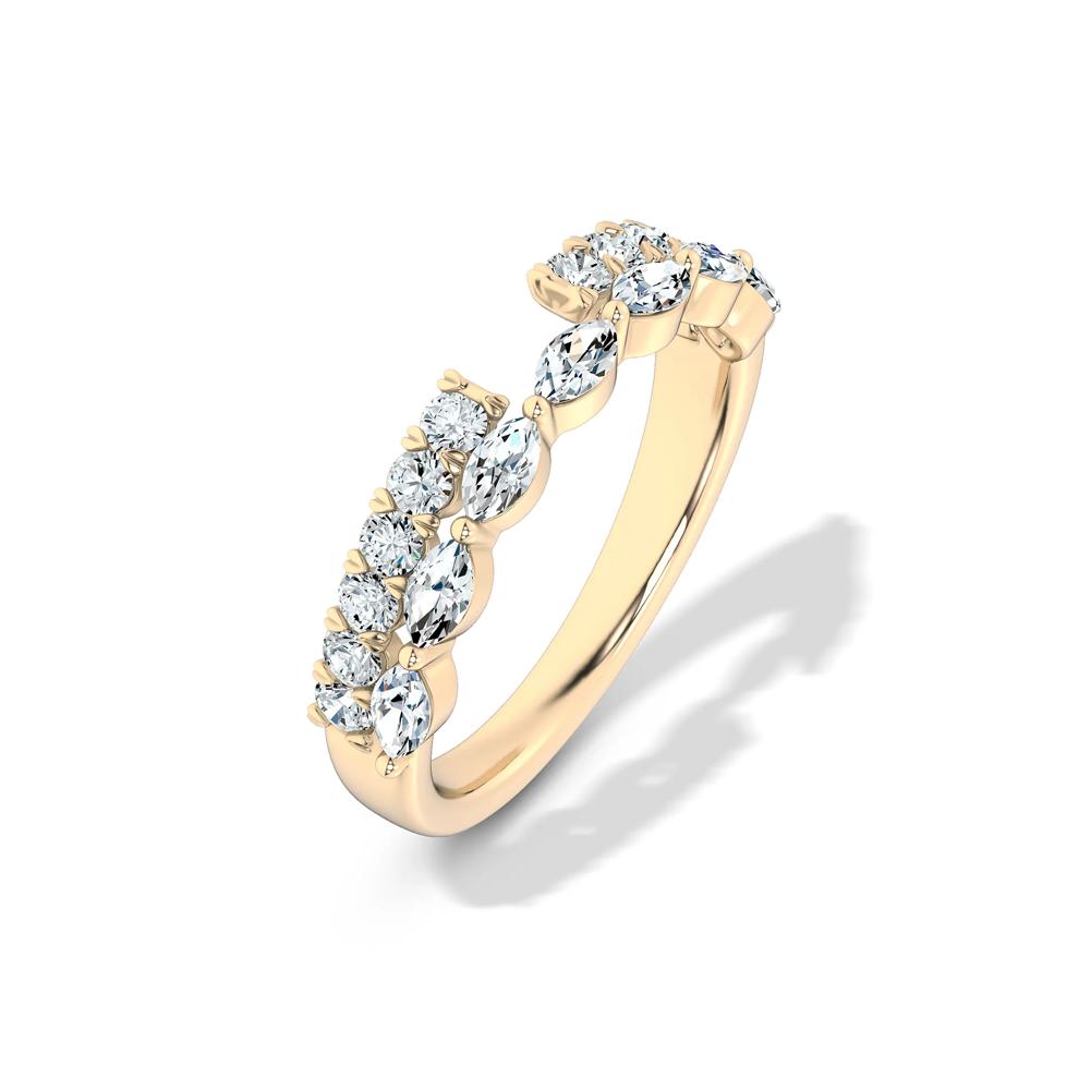 Lab Grown Diamond Open Double Row Band in 14K Yellow Gold (3/4 ct. tw.) – Image 4 of 4